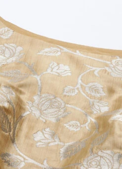 Beige Brocade Boat Neck Flared Dress Festive Wear 14 Beige Brocade Boat Neck Flared Dress Festive Wear -Sari Grace Shop Beige Brocade Boat Neck Flared Dress DRBS02105387 rrc1