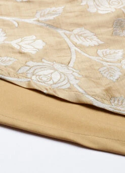 Beige Brocade Boat Neck Flared Dress Festive Wear 16 Beige Brocade Boat Neck Flared Dress Festive Wear -Sari Grace Shop Beige Brocade Boat Neck Flared Dress DRBS02105387 rrc3