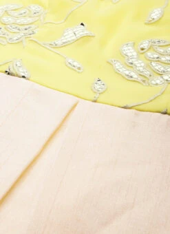 Beige N Yellow Embroidered Pleated Dress Festive Wear 16 Beige N Yellow Embroidered Pleated Dress Festive Wear -Sari Grace Shop Beige N Yellow Embroidered Pleated Dress DRBS02108629 rrc3