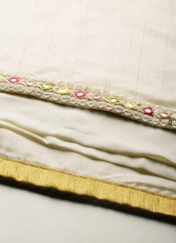 Beige N Yellow Embroidered Pleated Dress Festive Wear 17 Beige N Yellow Embroidered Pleated Dress Festive Wear -Sari Grace Shop Beige N Yellow Embroidered Pleated Dress DRBS02108629 rrc4