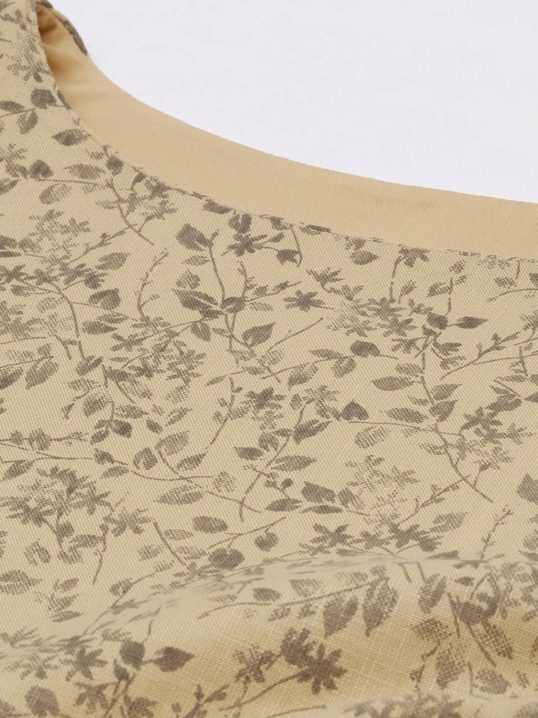 Beige Printed Rayon Boat Neck Maxi Dress After Six Wear 7 Beige Printed Rayon Boat Neck Maxi Dress After Six Wear - Image 5