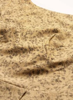 Beige Printed Rayon Calf Length Dress Work Wear 14 Beige Printed Rayon Calf Length Dress Work Wear -Sari Grace Shop Beige Printed Rayon Calf Length Dress DRBS02106444 rrc1