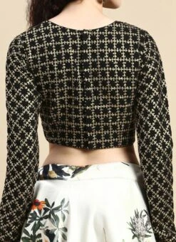 Black Georgette Embroidered Blouse Festive Wear 15 Black Georgette Embroidered Blouse Festive Wear -Sari Grace Shop Black Georgette Embroidered Blouse BLBS02303867 rrc2