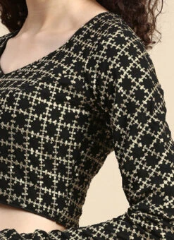 Black Georgette Embroidered Blouse Festive Wear 16 Black Georgette Embroidered Blouse Festive Wear -Sari Grace Shop Black Georgette Embroidered Blouse BLBS02303867 rrc3