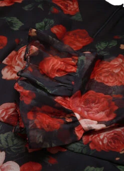 Black Organza Ruffle Dress Party Wear 16 Black Organza Ruffle Dress Party Wear -Sari Grace Shop Black Organza Ruffle Dress DRBS02203563 rrc3