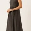 Black Rayon Ankle Length Dress After Six Wear -Sari Grace Shop Black Rayon Ankle Length Dress DRBS02108639 l