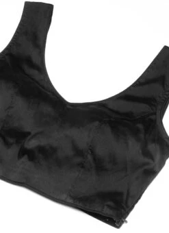 Black Taffeta Blouse Work Wear 11 Black Taffeta Blouse Work Wear -Sari Grace Shop Black Taffeta Blouse BLBS02206122 rrc1