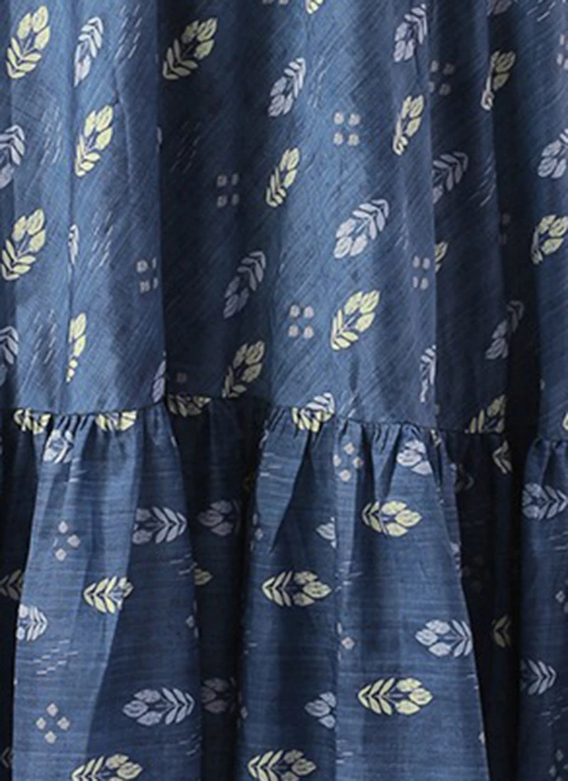 Blue Art Silk Digital Printed Dress After Six Wear 9 Blue Art Silk Digital Printed Dress After Six Wear - Image 7