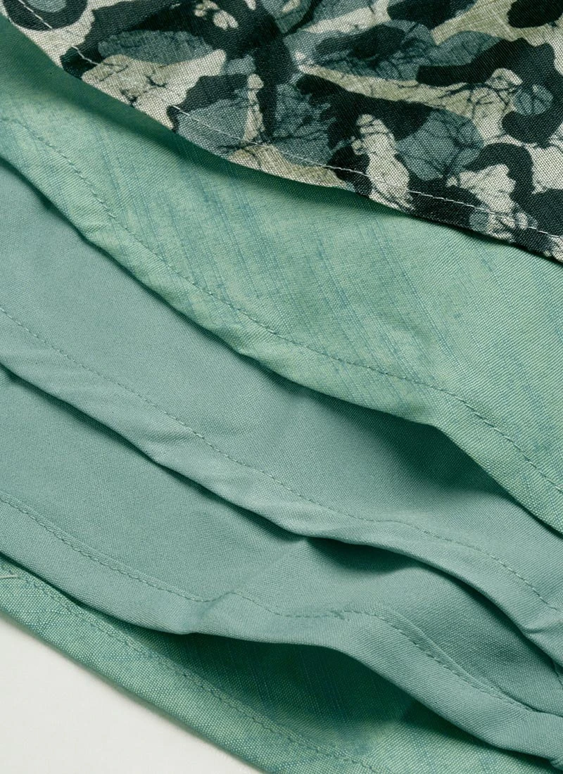 Blue Art Silk Digital Printed Halter Neck Dress Festive Wear 9 Blue Art Silk Digital Printed Halter Neck Dress Festive Wear - Image 7