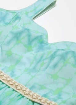 Blue Digital Print Tiered Dress Festive Wear 14 Blue Digital Print Tiered Dress Festive Wear -Sari Grace Shop Blue Digital Print Tiered Dress DRBS02303916 rrc1