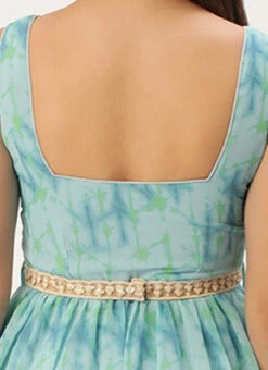 Blue Digital Print Tiered Dress Festive Wear 15 Blue Digital Print Tiered Dress Festive Wear -Sari Grace Shop Blue Digital Print Tiered Dress DRBS02303916 rrc2