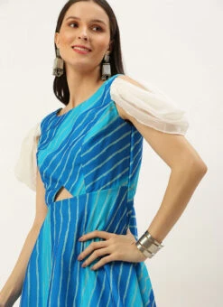 Blue Digital Printed Maxi Dress After Six Wear 15 Blue Digital Printed Maxi Dress After Six Wear -Sari Grace Shop Blue Digital Printed Maxi Dress DRBS02205896 rrc2