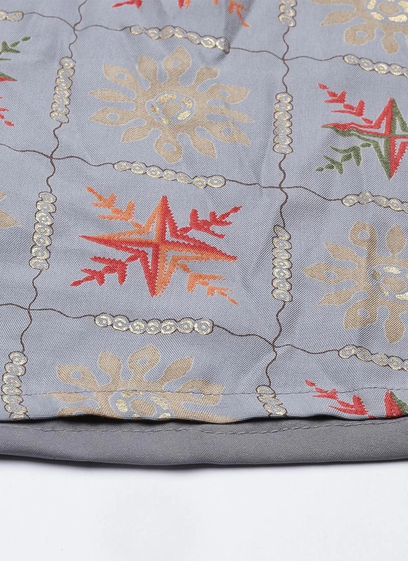 Blue Foil Printed A Line Dress After Six Wear 10 Blue Foil Printed A Line Dress After Six Wear - Image 8