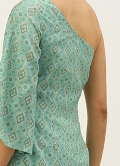 Blue Modal Satin Dress After Six Wear -Sari Grace Shop Blue Modal Satin Dress DRBS02206246 rrc2