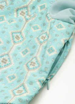 Blue Modal Satin N Geogette Flare Dress Festive Wear 16 Blue Modal Satin N Geogette Flare Dress Festive Wear -Sari Grace Shop Blue Modal Satin N Geogette Flare Dress DRBS02301788 rrc3