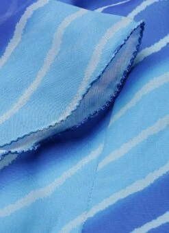 Blue Organza Printed Dress Party Wear -Sari Grace Shop Blue Organza Printed Dress DRBS02205967 rrc3