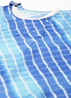 Blue Organza Printed Kaftan Dress Festive Wear 14 Blue Organza Printed Kaftan Dress Festive Wear -Sari Grace Shop Blue Organza Printed Kaftan Dress DRBS02204783 rrc1