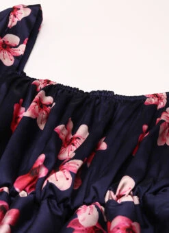 Blue Printed Art Silk Dress Festive Wear 14 Blue Printed Art Silk Dress Festive Wear -Sari Grace Shop Blue Printed Art Silk Maxi Dress DRBS02205037 rrc1