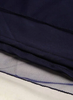 Blue Velvet Embroidered Dress With Cape Party Wear Festive Wear 15 Blue Velvet Embroidered Dress With Cape Party Wear Festive Wear -Sari Grace Shop Blue Velvet Embroidered Dress With Cape DRBS02211229 rrc3