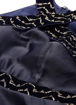 Blue Velvet Embroidered Off Shoulder Dress Festive Wear Party Wear 14 Blue Velvet Embroidered Off Shoulder Dress Festive Wear Party Wear -Sari Grace Shop Blue Velvet Embroidered Off Shoulder Dress DRBS02211083 rrc1