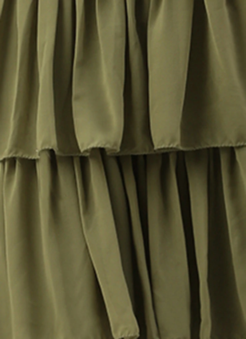 Cream Embroidered Layered Dress Party Wear 9 Cream Embroidered Layered Dress Party Wear - Image 7