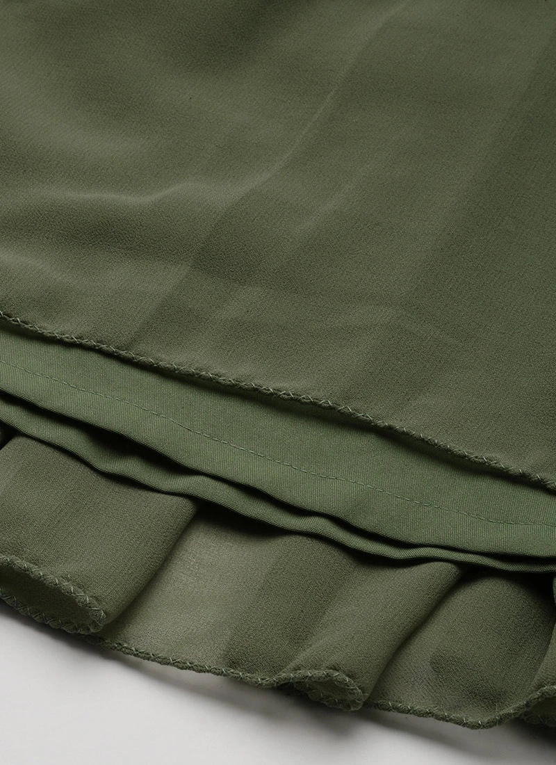 Cream Embroidered Layered Dress Party Wear 10 Cream Embroidered Layered Dress Party Wear - Image 8