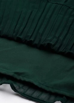 Dark Green Embroidered Georgette Dress Festive Wear After Six Wear -Sari Grace Shop Dark Green Embroidered Georgette Dress DRBS02210919 rrc3 1