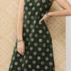 Green Art Silk Foil Print Dress After Six Wear 2 Green Art Silk Foil Print Dress After Six Wear -Sari Grace Shop Green Art Silk Foil Print Dress DRBS02301118 l