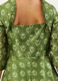 Green Digital Printed Maxi Dress Festive Wear -Sari Grace Shop Green Digital Printed Maxi Dress DRBS02212566 rrc2