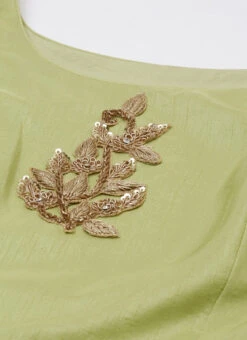 Green Embroidered Floor Length Gathers Dress After Six Wear 13 Green Embroidered Floor Length Gathers Dress After Six Wear -Sari Grace Shop Green Embroidered Floor Length Gathers Dress DRBS02012712 rrc1