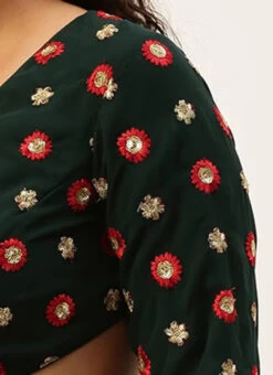 Green Embroidered Georgette Overlapped Blouse Party Wear 17 Green Embroidered Georgette Overlapped Blouse Party Wear -Sari Grace Shop Green Embroidered Georgette Overlapped Blouse BLBS02305196 rrc4