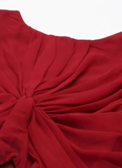 Green Embroidered N Maroon Twisted Bodice Dress Festive Wear 14 Green Embroidered N Maroon Twisted Bodice Dress Festive Wear -Sari Grace Shop Green Embroidered N Maroon Twisted Bodice Dress DRBS02206212 rrc1