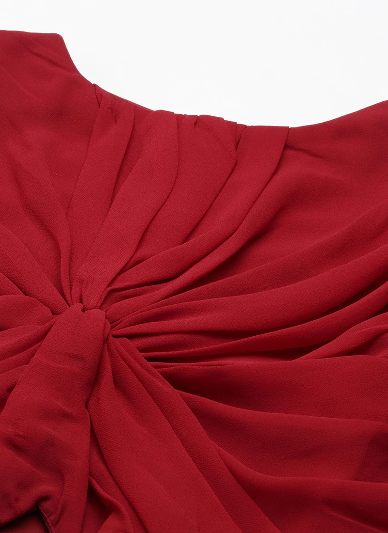 Green Embroidered N Maroon Twisted Bodice Dress Festive Wear 7 Green Embroidered N Maroon Twisted Bodice Dress Festive Wear - Image 5