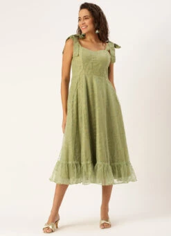 Green Embroidered Net Corset Style Dress Party Wear 12 Green Embroidered Net Corset Style Dress Party Wear -Sari Grace Shop Green Embroidered Net Corset Style Dress DRBS02301105 u