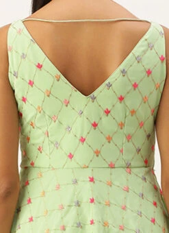 Green Georgette Embroidered Dress Party Wear 15 Green Georgette Embroidered Dress Party Wear -Sari Grace Shop Green Georgette Embroidered Dress DRBS02209667 rrc2