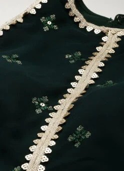 Green Georgette Embroidered Dress Festive Wear -Sari Grace Shop Green Georgette Embroidered Dress DRBS02212609 rrc1
