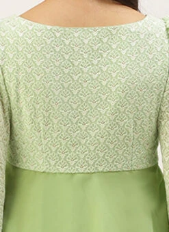 Green Georgette Embroidered Layered Dress Party Wear 15 Green Georgette Embroidered Layered Dress Party Wear -Sari Grace Shop Green Georgette Embroidered Layered Dress DRBS02207311 rrc2