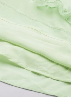 Green Georgette Embroidered Ruffle Maxi Dress Festive Wear -Sari Grace Shop Green Georgette Embroidered Ruffle Maxi Dress DRBS02305167 rrc4