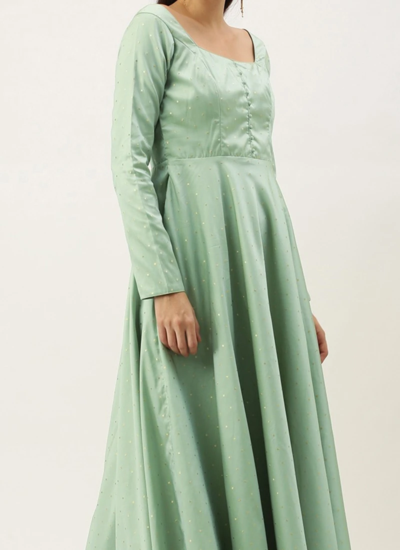Green Jacquard Fit N Flare Dress Festive Wear 3 Green Jacquard Fit N Flare Dress Festive Wear