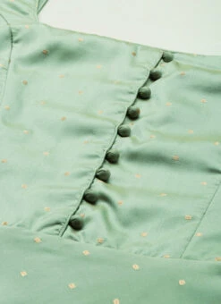 Green Jacquard Fit N Flare Dress Festive Wear 14 Green Jacquard Fit N Flare Dress Festive Wear -Sari Grace Shop Green Jacquard Fit N Flare Dress DRBS02109730 rrc1