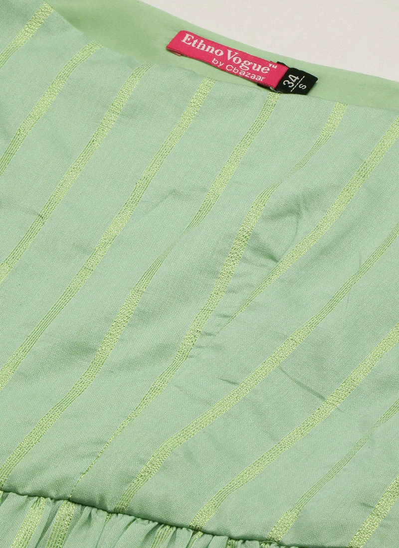 Green Jacquard Nylon Dress After Six Wear 7 Green Jacquard Nylon Dress After Six Wear - Image 5