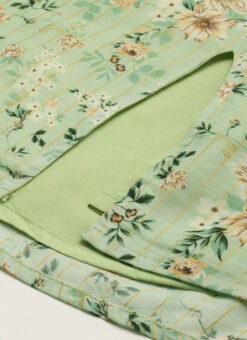 Green Muslin Off Shoulder Dress Festive Wear -Sari Grace Shop Green Muslin Off Shoulder Dress DRBS02208479 rrc3