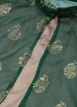 Green Organza Foil Printed Jacket Style Dress Festive Wear 16 Green Organza Foil Printed Jacket Style Dress Festive Wear -Sari Grace Shop Green Organza Foil Printed Jacket Style Dress DRBS02209702 rrc3