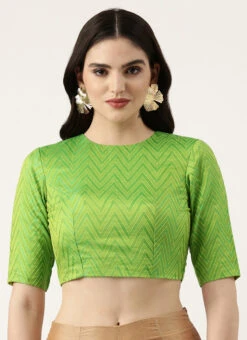 Green Patola Blouse Festive Wear -Sari Grace Shop Green Patola Blouse BLBS02303837 u