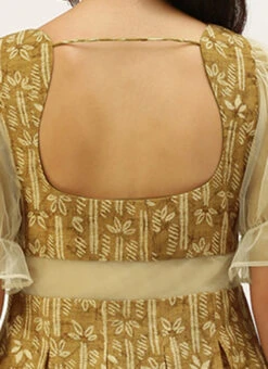 Green Printed Art Silk Dress After Six Wear -Sari Grace Shop Green Printed Art Silk Dress DRBS02208474 rrc2