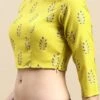 Green Printed Cotton Blouse Festive Wear 1 Green Printed Cotton Blouse Festive Wear -Sari Grace Shop Green Printed Cotton Blouse BLBS02303848 l