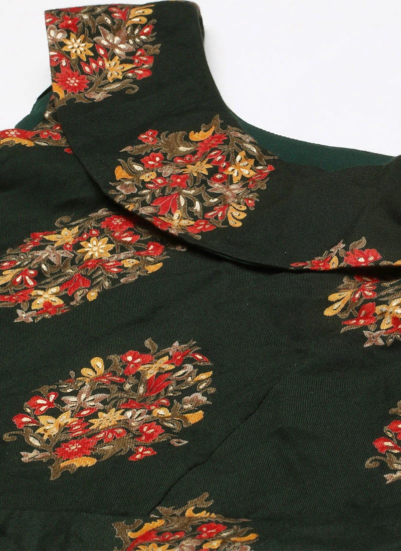 Green Printed One Shoulder Dress After Six Wear 7 Green Printed One Shoulder Dress After Six Wear - Image 5