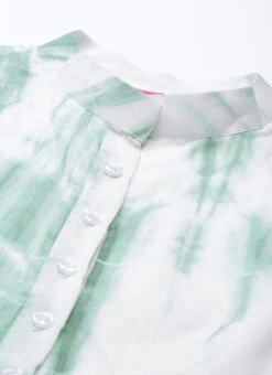 Green Tie N Dye Gathered Flare Dress After Six Wear 14 Green Tie N Dye Gathered Flare Dress After Six Wear -Sari Grace Shop Green Tie N Dye Gathered Flare Dress DRBS02202350 rrc1