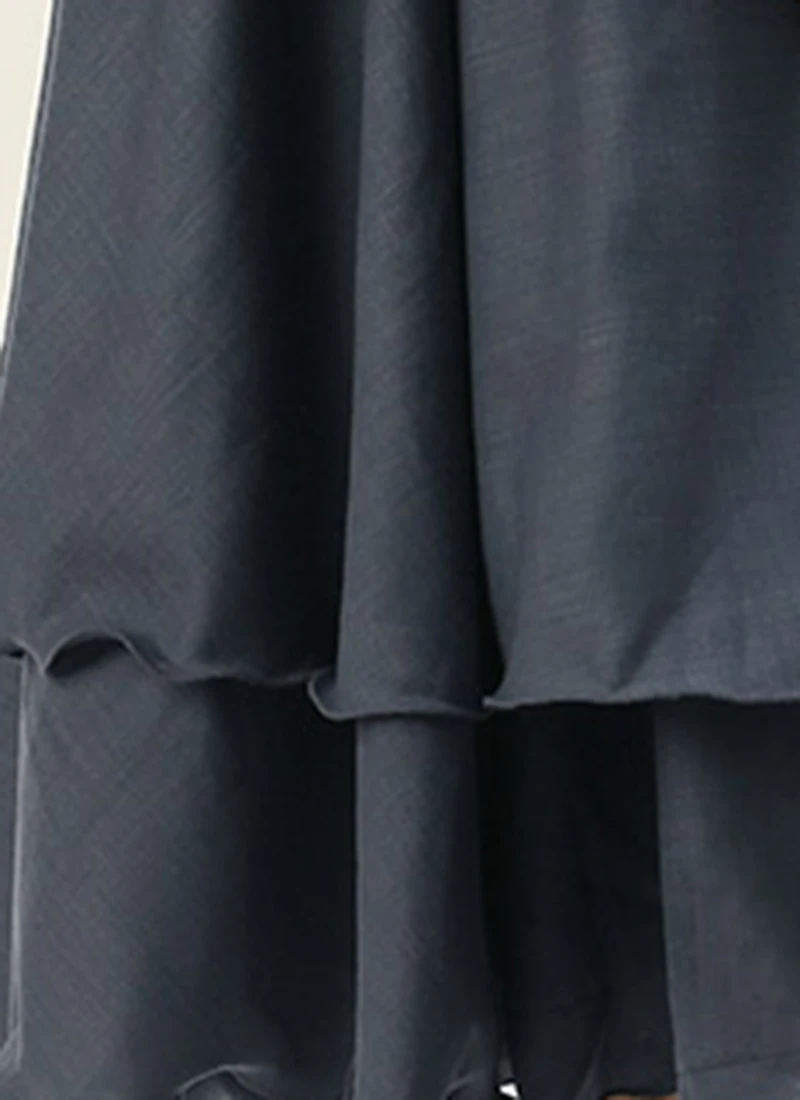 Grey N Black Muslin Calf Length Dress After Six Wear 10 Grey N Black Muslin Calf Length Dress After Six Wear - Image 8