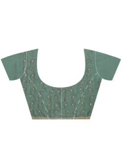 Hand Work Beads Work Dark Green Color Chiffon Saree Party Wear 9 Hand Work Beads Work Dark Green Color Chiffon Saree Party Wear -Sari Grace Shop Hand Work Beads Work Dark Green Color Chiffon Saree SADCSCB16A b